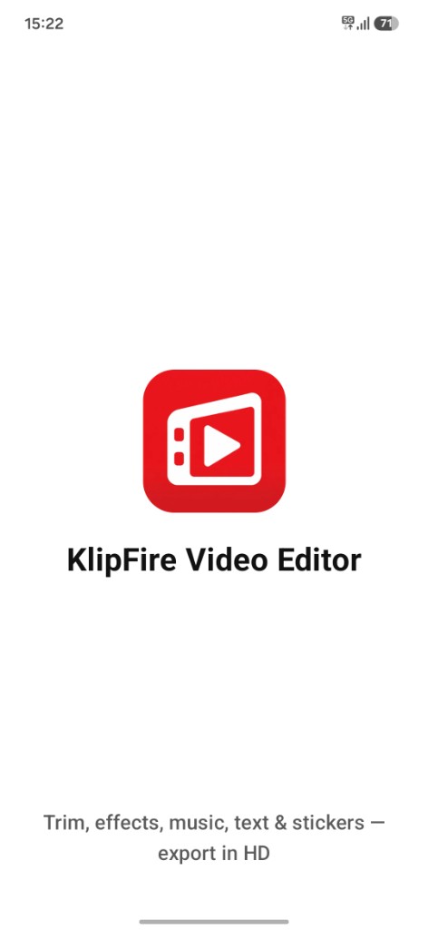 KlipFire splash screen